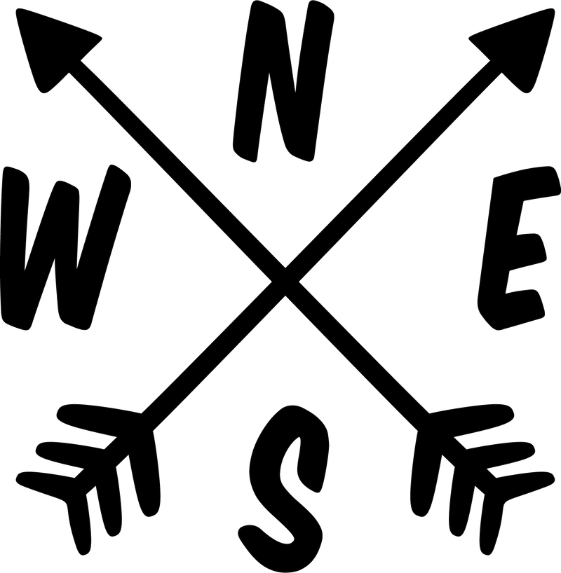 Arrow Compass Vinyl Decal