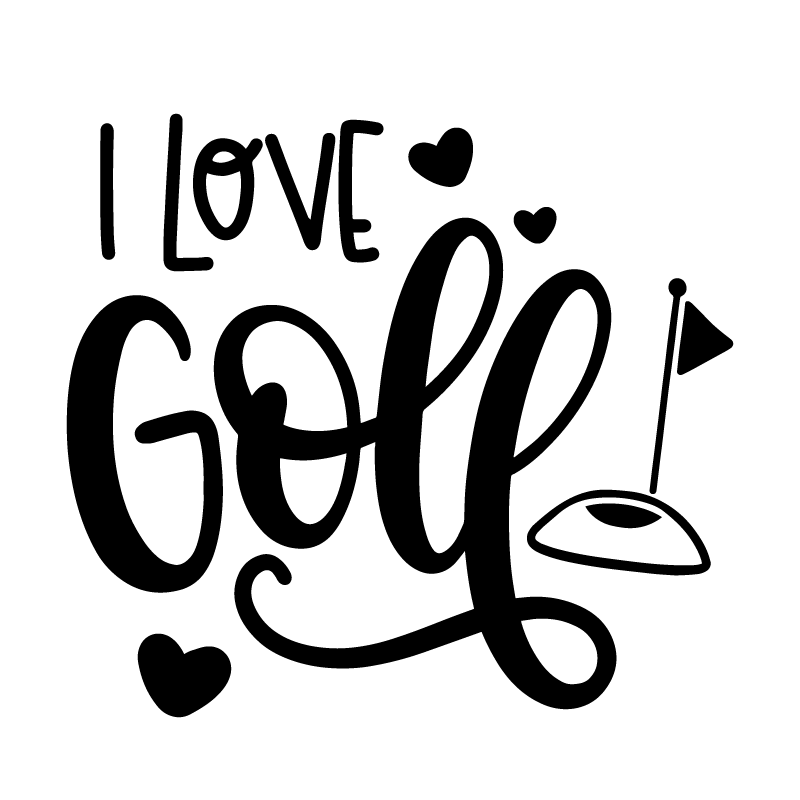 I Love Golf Vinyl Decal