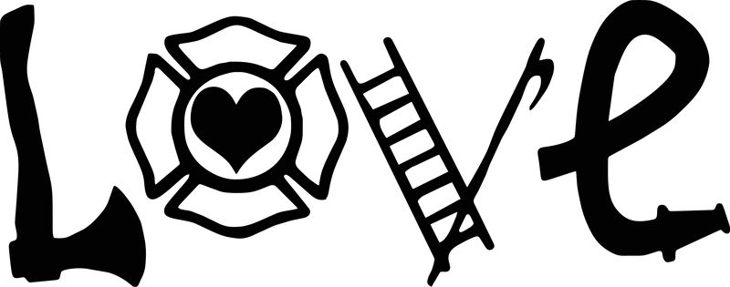 Love Firefighter Vinyl Decal