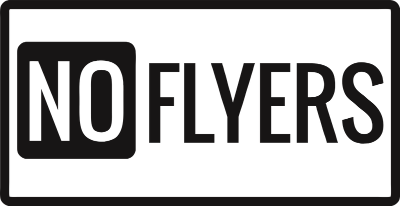 No Flyers Vinyl Decal