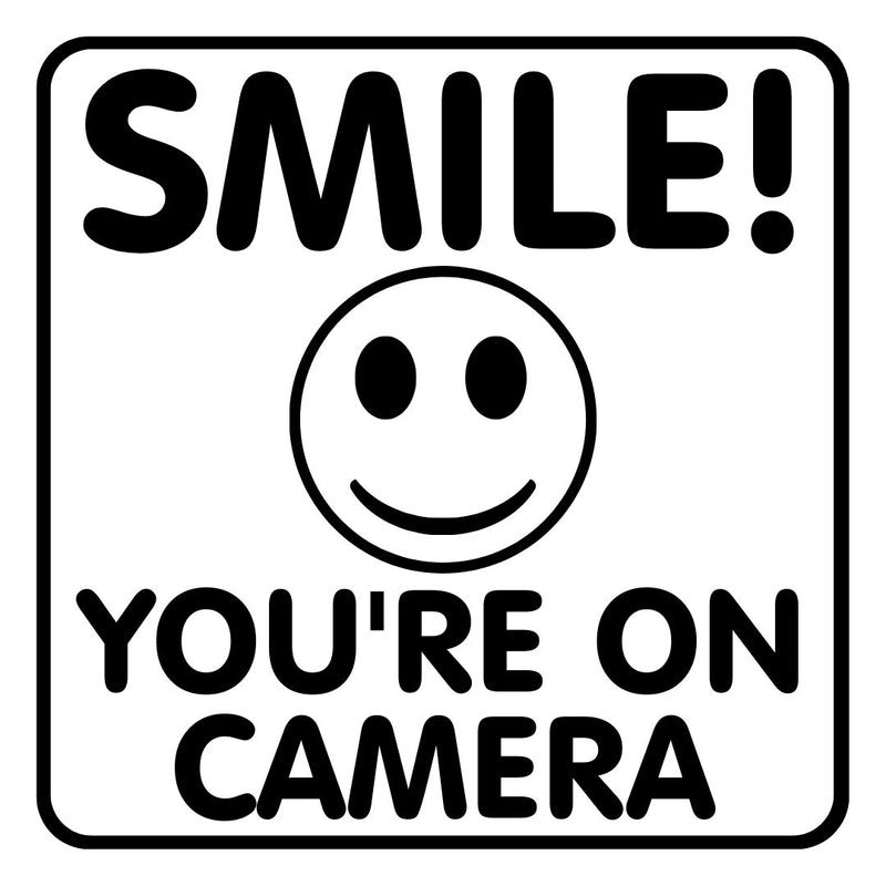 Smile You're On Camera Vinyl Decal
