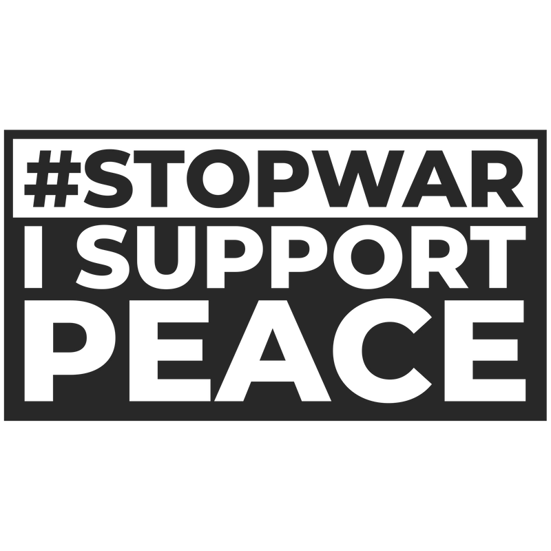 Stop War I Support Peace Vinyl Decal