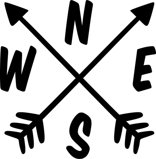 Arrow Compass Vinyl Decal