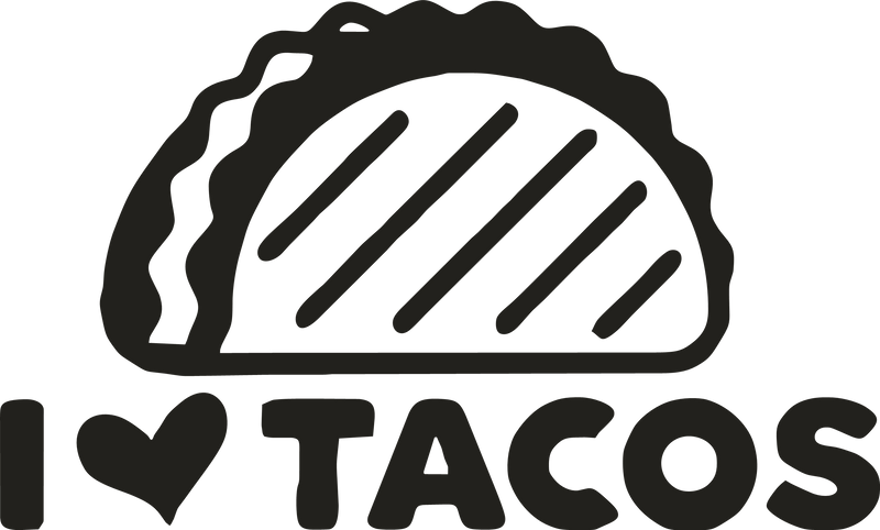 I Heart Tacos Vinyl Decal