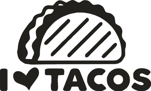 I Heart Tacos Vinyl Decal