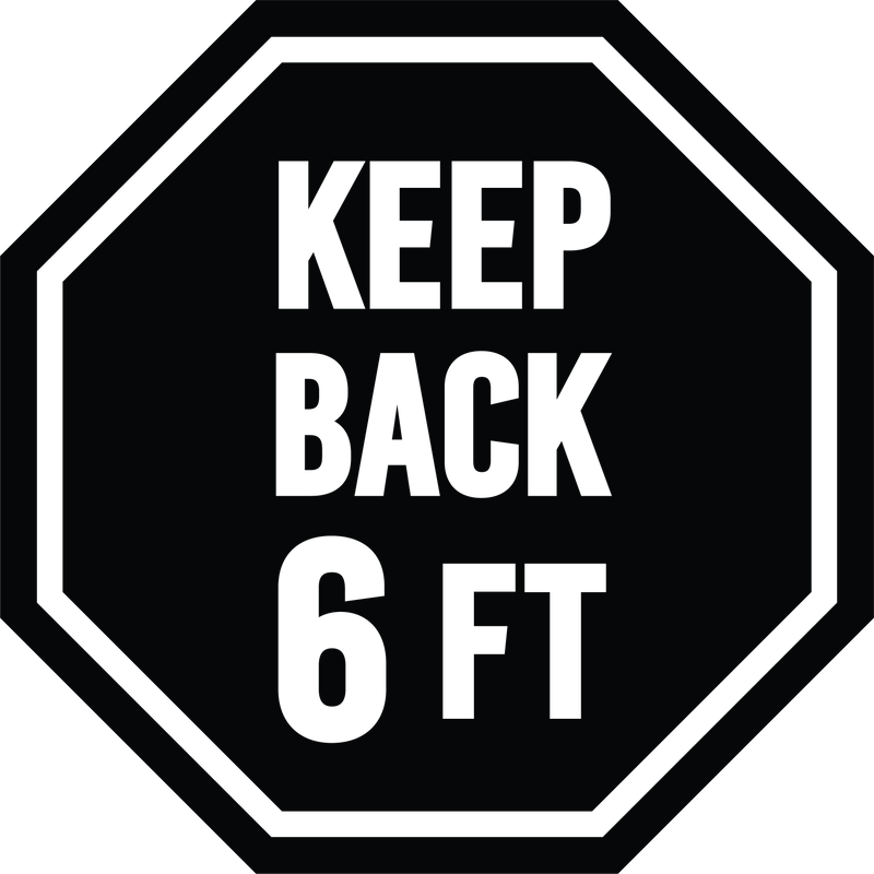 KEEP BACK 6ft Vinyl Decal