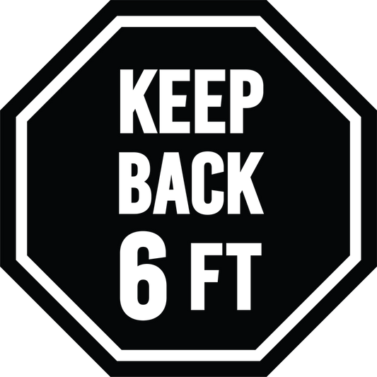 KEEP BACK 6ft Vinyl Decal