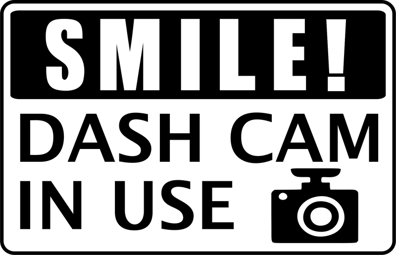 Smile Dash Cam Vinyl Decal