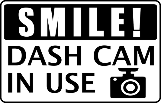 Smile Dash Cam Vinyl Decal